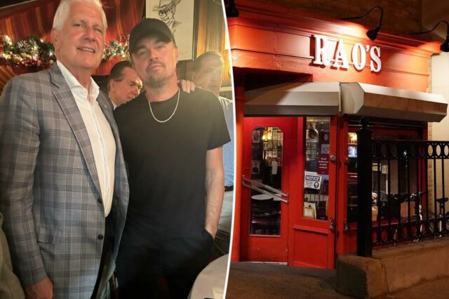 Leonardo DiCaprio comeu em Rao de Power NYC Crowd, incluindo o diretor do capataz de Bruce Balceman

