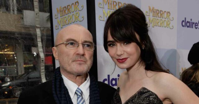 Relacionamento de Lily Collins com Papá Phil Collins