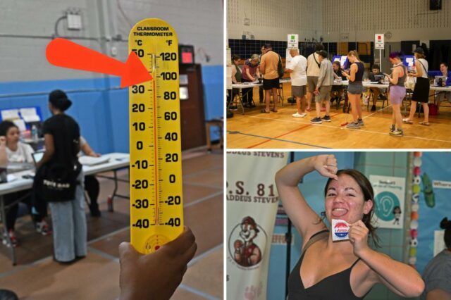 Mais de 445 mil eleitores vão para as pesquisas nas eleições básicas em Nova York, apesar das temperaturas de 100 graus

