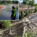 Mais de 50 pessoas e 6 cães salvaram do rio Cuyahoga em Ohio menos de um dia depois que a dupla pai-Syn desapareceu durante o tubo