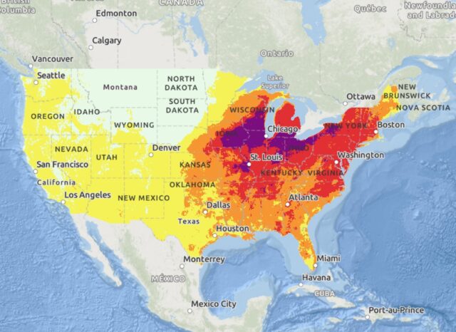 Mapa mostra onde o calor 'extremo' rasa mais difícil na próxima semana

