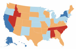 Mapa mostra que os Estados dos EUA se mudaram de e para Mapa mostra que os Estados dos EUA se mudaram de e para