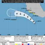 Mapa revela o caminho para a potencial tempestade tropical Dalila