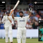 "Media social sem medo, quente e pura" -mídia social, teste de Rishabh Pant Eng vs End 2025