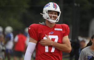 “Melhor no próximo ano”: Old NFL WR decide sobre a chance do Super Bowl de Josh Allen March Madness Logo