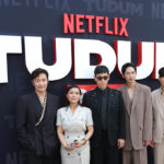 INGLEWOOD, CALIFORNIA - MAY 31: (L-R) Lee Byung Hun, Kang Ae-Sim, Choi Seung-Hyun, Park Sung Hoon and Lee Jung Jae attend Netflix Tudum 2025: The Live Event at The Kia Forum on May 31, 2025 in Inglewood, California. (Photo by Kevin Winter/Getty Images)