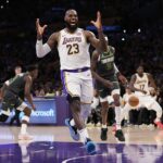 Lakers LeBron James NBA Playofflar Game 1 vs Timberwolves