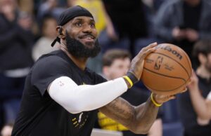 NBA: LeBron James se sente ótimo após o primeiro exercício desde a lesão no joelho Los Angeles Lakers, LeBron James, 6 de abril de 2025 no domingo, Oklahoma City Oklahoma City Thunder contra uma partida de basquete da NBA