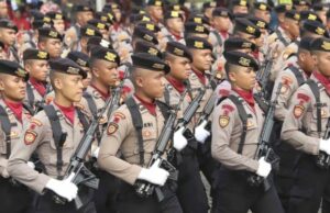 O 79º aniversário de Bhayangkara em Monas, a polícia prepara layouts em camadas O 79º aniversário de Bhayangkara em Monas, a polícia prepara layouts em camadas