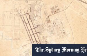 O Irã lança ataques de mísseis nas bases dos EUA no Catar, Iraque Esta imagem de satélite do Planet Labs PBC mostra Al Udeid Air Base Extra Doha, Catar em 15 de junho de 2025.