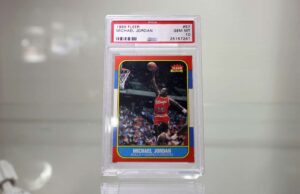 O Nadir Michael Jordan NBA Rookie Card vende 2,5 milhões de dólares Michael Jordan Rookie NBA Card