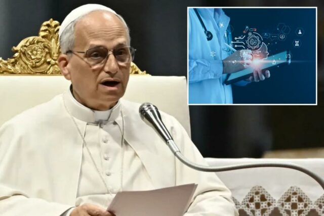 O Papa Leo diz que a IA ameaça a humanidade e "é desafios para a dignidade, justiça e trabalho humano"

