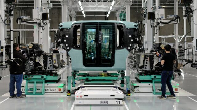 Zoox's new robotaxi production facility in Hayward, California