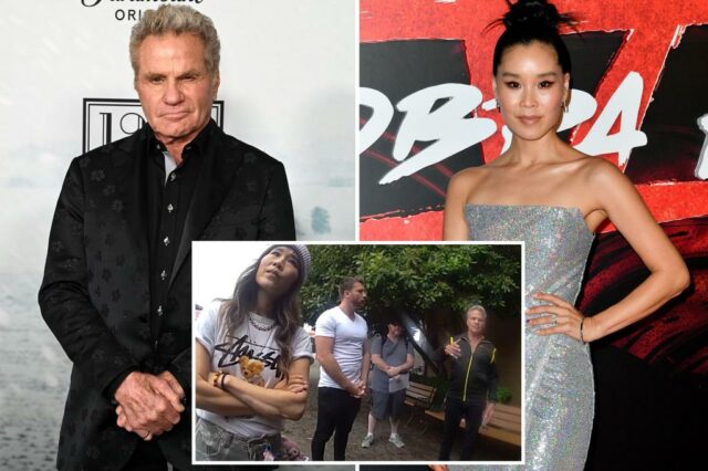 O ator "Cobra Kai" Alicia Hannah-Kim rasga Martin Kove no vídeo do Bodycam depois que ele chamou o incidente "engraçado": "Isso é assalto!"

