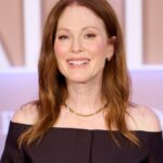 O elegante Julianne Moore Saint Laurent Pants Suit? Obtenha o aspecto de $ 64