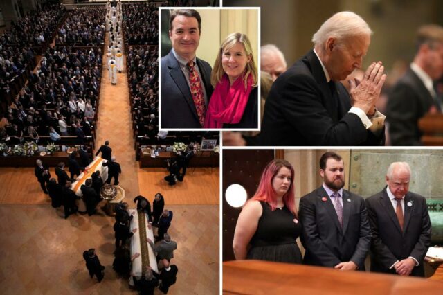 O funeral ocorreu para o orador da casa em Minnesota Melissa Hortman e marido depois de um tiro mortal em casa

