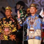 O governador Agustiar inaugurará a noite de Huma Betang, aumenta a economia do mipyme e preserva a cultura do Kalimantan central