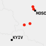 O mapa mostra as fotos de criptografia da Ucrânia nas plantas microchip da Rússia