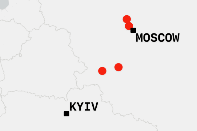 O mapa mostra as fotos de criptografia da Ucrânia nas plantas microchip da Rússia

