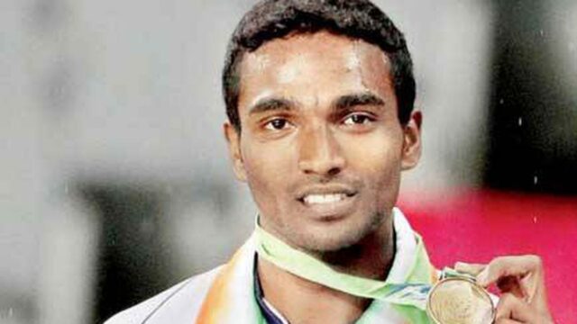 O medalhista de jogos asiáticos Aryoka Rajiv colocou em suas botas, quer abrir a Academia de Atletismo


