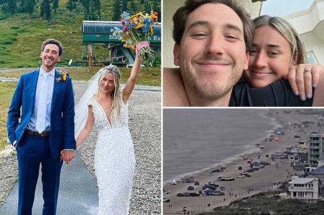 O mês termina com uma tragédia quando Lightning afirma que os recém -casados ​​na praia da Flórida

