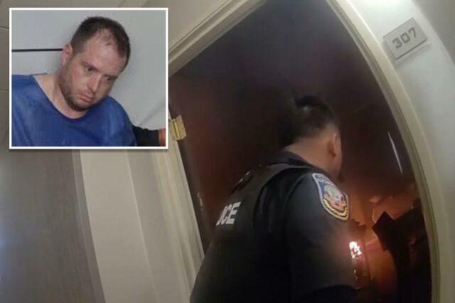O policial heróico cai na queima de um quarto de hotel contendo explosivos para evitar um desastre em potencial: policiais

