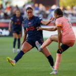 O portão recuperou de Barbra Banda significa que Orlando Pride fecha a vitória contra o Bay FC