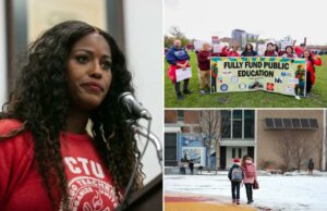 O presidente da União dos Professores de Chicago sugere que as crianças pertencem ao sistema escolar O presidente da União dos Professores de Chicago sugere que as crianças pertencem ao sistema escolar