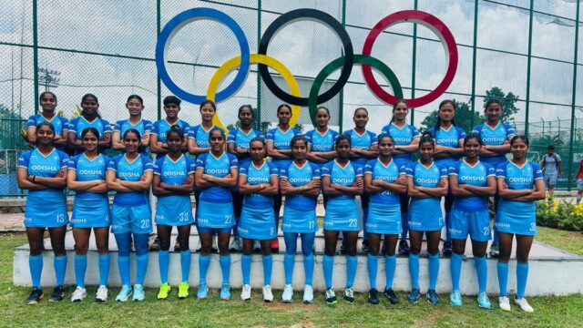 O time de hóquei feminino da Índia venceu a Bélgica por 3-2

