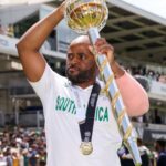 O título do campeonato de teste mundial na África do Sul ganha em números