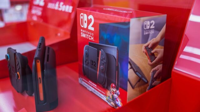 Switch 2 Console na caixa