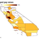 Onde os californianos obtêm o maior salário aumenta?