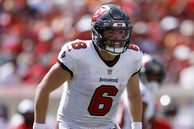 Os Buccaneers GM recomendam a comparação entre Tom Brady, Baker Mayfield

