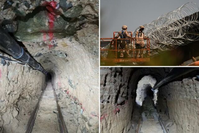 Os agentes da Patrulha de Fronteira fecharam um enorme túnel de contrabando de drogas entre Tijuana e San Diego

