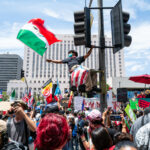 Os 'manifestantes' anti-Trump não se quebraram no país: veja as fotos