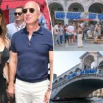 Os planos de casamento de Jeff Bezos e Lauren Sánchez defendem casais entre protestos em Veneza