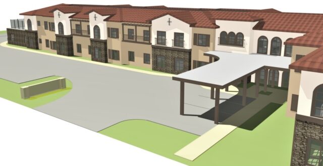 Site de desenvolvimento em San Jose para um centro residencial de atendimento sênior de memória de 70 unidades da Union Avenue entre Cambrianna Drive e Byron Way, que é mostrado como parte do esboço. Os limites são aproximadamente. (Google Maps)