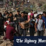 A tenda da Palestina na cidade de Gaza.