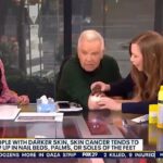 Mike Jerrick, co-apresentador do Good Day Philadelphia, trouxe o dermatologista, Dra. Joanna Walker, no ar antes do casal descobrir um provável lugar canceroso no cotovelo do anfitrião