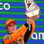 Oscar Piastri (foto) reivindicou sua décima vitória durante a temporada de Fórmula 1 e deseja seu companheiro de equipe Lando Norris de Polposition