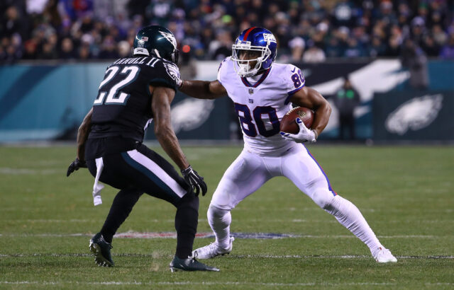 Otimista do campeão do Super Bowl em um Rakroud de NY Giants

