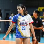 Durante a combinação do premium Nique PVL PVL Draft de Adamson Lady Falcons.