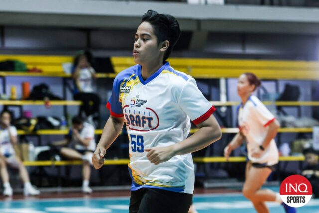 Chene Tagaod, de Feu Lady Tamaraws, durante a combinação de Draft de Rookie PVL.