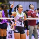 Lyann de Guzman de Nxled durante um PVL antes da turnê contra o Choco Mucho em Batangas