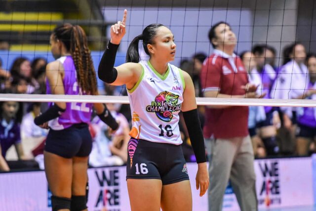 Lyann de Guzman de Nxled durante um PVL antes da turnê contra o Choco Mucho em Batangas