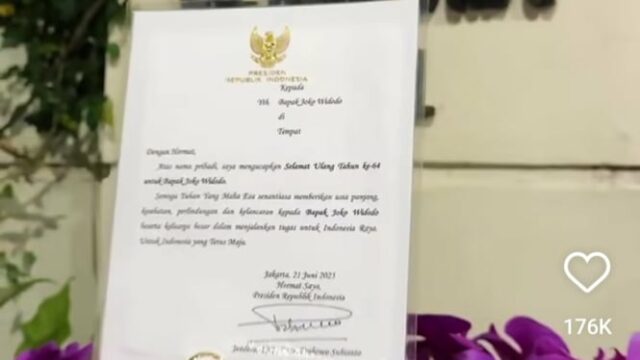 Pabowo envia Bunga Parabéns, Jokowi: Minha família e eu nos sentimos muito emocionados

