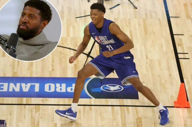 Ace Bailey #21 no NBA Draft Combine Pro Lane Drill.