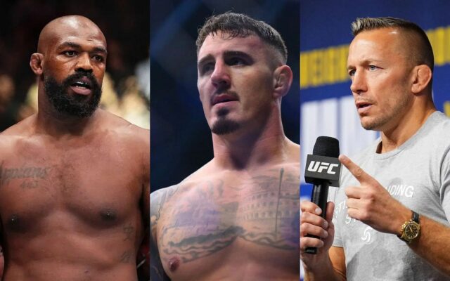 "Perguntas que todo mundo quer aprender" - Georges St -Pierre acredita que Tom Aspinall pode ser o teste mais difícil de Jon Jones

