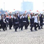 Polri envolveu os guardas públicos em público no 79º dia do Bhayangkara Devely em Monas