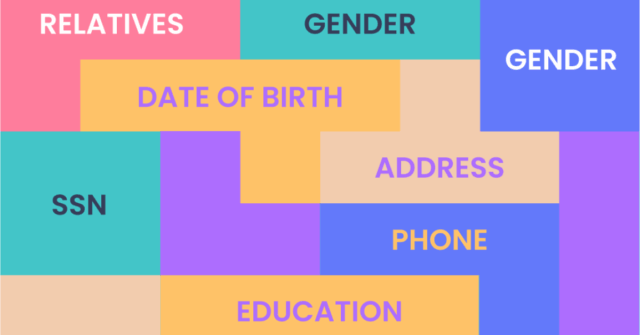 Informações pessoais da Internet